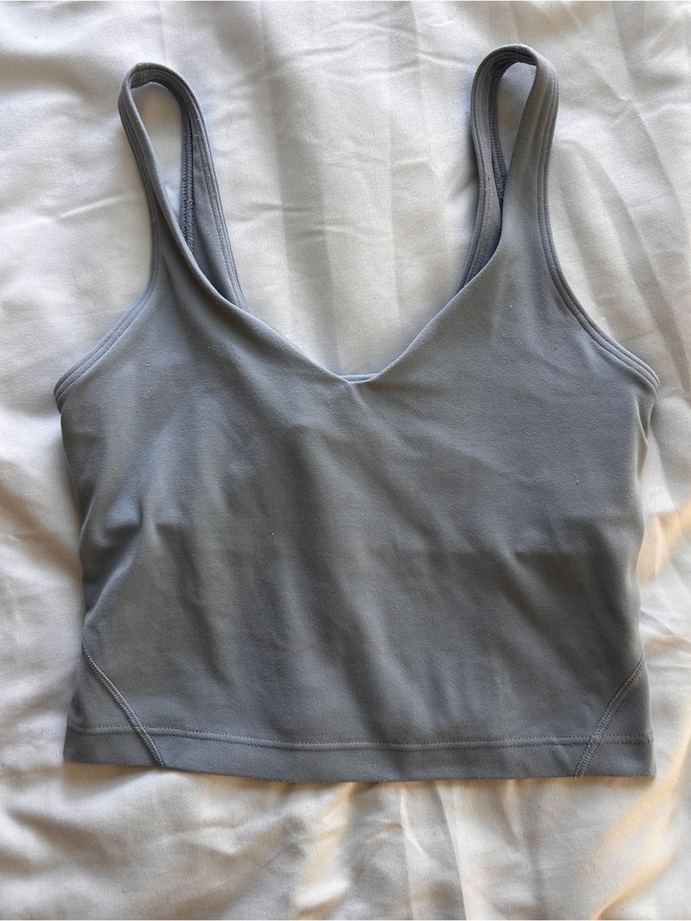 Lululemon Align Tank Top Gray Neutral  Athletic Yoga Crop Top Size 2